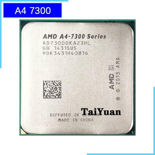 AMD A4-Series A4-7300 A4 7300 A4 7300B 3.8 GHz Dual-Core CPU Processor AD7300OKA23HL Socket FM2