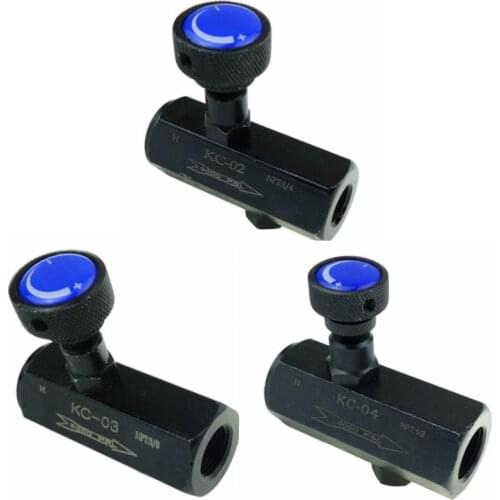 Hydraulic Throttle valve check valve Flow control valve 1/4" 3/8" 1/2" NPT BSPT 3000PSI Steel