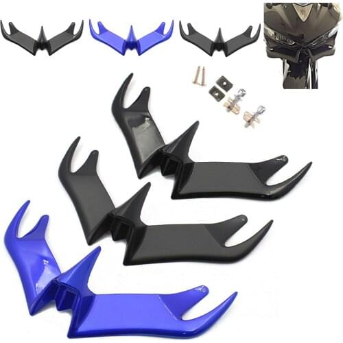 Aerodynamic Winglet Front ABS Plastic Fairing Race Fins Windshield For YAMAHA YZF-R3 R25 Motorcycle