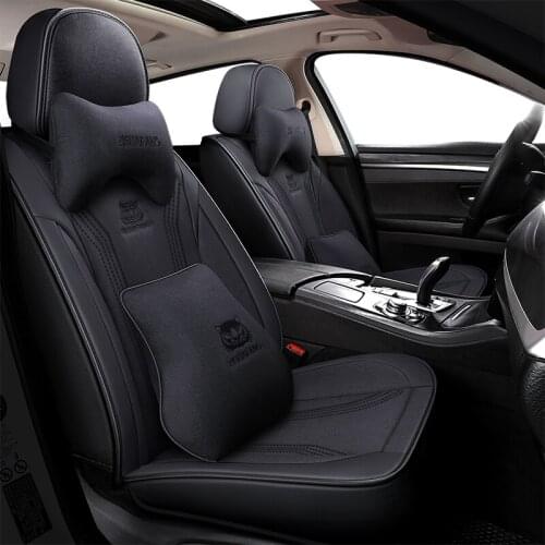 Leather & Flax universal car seat cover for fiat linea dacia duster suzuki grand vitara opel astra j h g insignia car accessorie