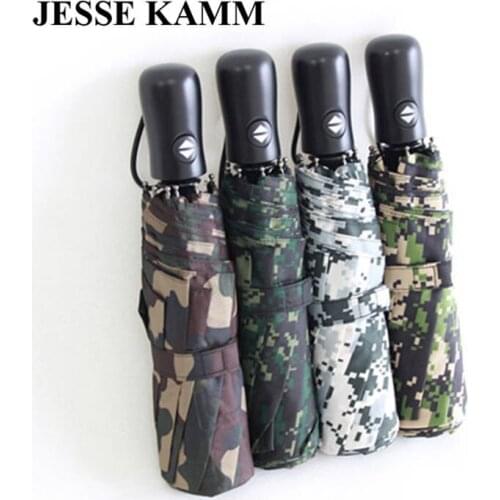 JESSE KAMM Drop Shipping New Fully-Automatic Strong Navy Military Camouflage For Women Men Gentles Lovely Rain Game Umbrellas