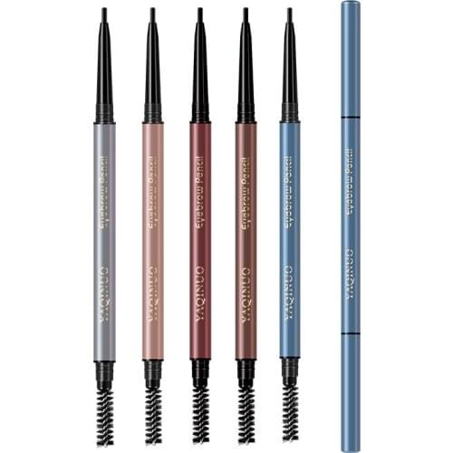 Ultra-fine Eyebrow Pencil Womens Thin Core Waterproof Sweat-proof Natural and Long-lasting Black Naturally Slender Brown Newest