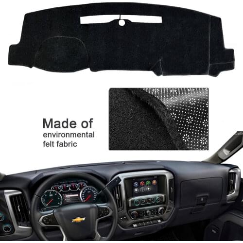 Dashboard Cover Dash Mat for Chevrolet Silverado GMC Sierra 1500 2500 3500 2014~2018 Pad Sun Shade Carpet Cape Rug Accessories