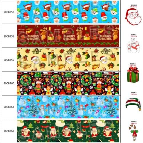 10Yards 25mm/38mm/50mm/75mm Grosgrain/Satin Ribbon Merry Christmas Pattern Printed,30Pcs/lot Acrylic Resins 200835 200836