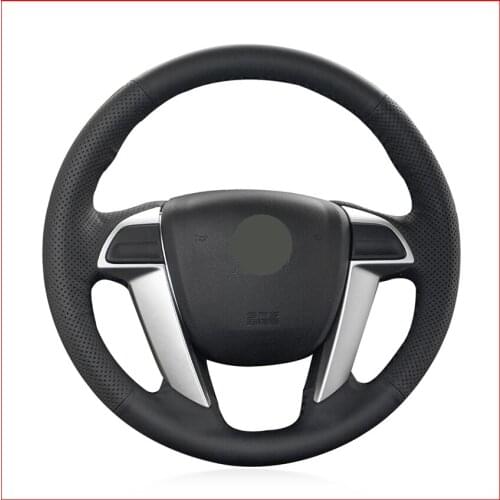 MEWANT Genuine Leather Car Steering Wheel Cover for Honda Accord 8 2008-2012 Odyssey 2011-2017 Crosstour 2012 Pilot 2009-2015