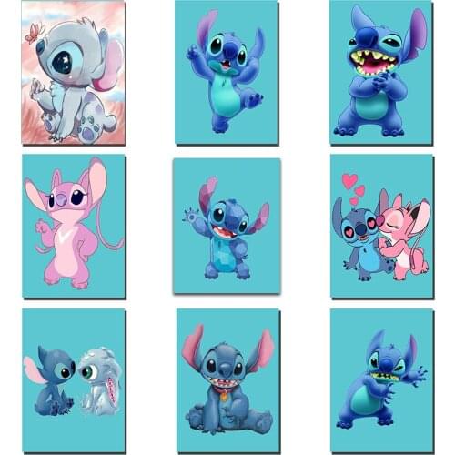 Disney DIY Mickey Diamond Painting Cartoon Stitch Drill Rhinestone Cross Stitch Kits Handmade Embroider Crafts for Child