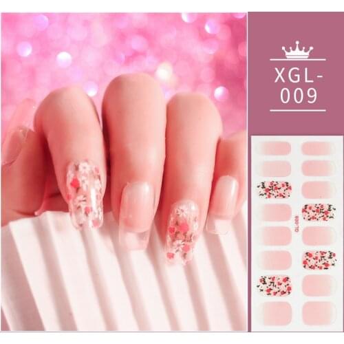 1PCS Glitter Series Powder Sequins Fashion Nail Art Stickers Collection Manicure DIY Nail Polish Strips Wraps for Mother Gifts
