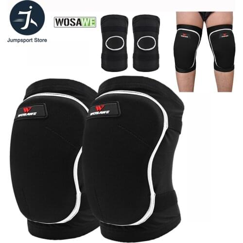 WOSAWE Skiing Knee Protector Double Thicken EVA Snowboard Protective Gear Knee Pads Brace for Hockey Roller Skating Volleyball