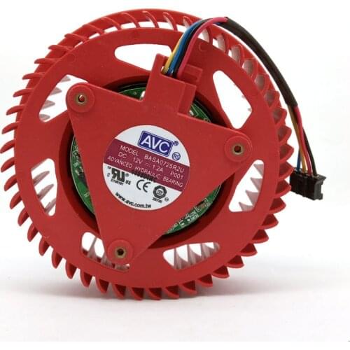 New Original AVC BASA0725R2U 12V 1.2A 75*25MM hydraulic turbine blower cooling fan