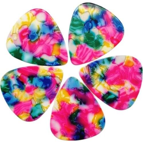 Worldwide Best Selling 1.0mm Mosaic Tie Dye Guitar Picks Celluloid Plectrum for Guitar