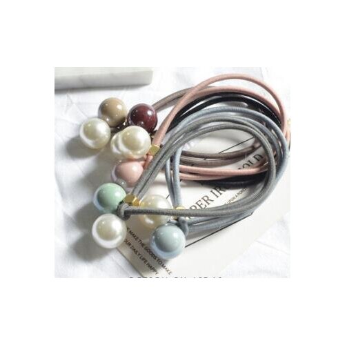 120pcs/lot DIY Simple Multi Contrast Color Pearl Hair Band Ponytail Elasticity Rubber Band Hair Styling Tools Accessories HA1329