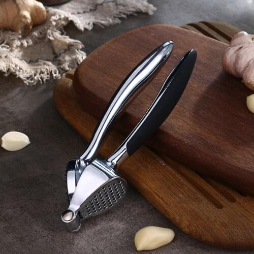 Manual garlic press, zinc alloy clamp, twisting and mashing garlic, garlic masher, garlic masher, kitchen tool