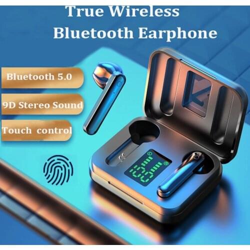 TWS Wireless Bluetooth Earphones 9D Stereo Headphones Wireless Noise Cancelling Sport Waterproof Earbuds Headset With Microphone