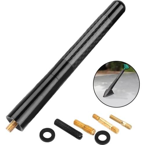 Enhanced Signal 12cm Carbon Fiber Universal Short Radio Antenna Car Roof Antenna Short Stubby Mast Antenna