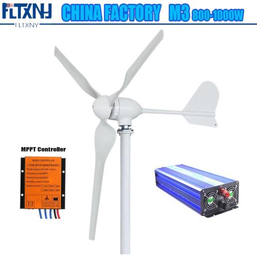 FLTXNY POWERWind Turbines 1000w Wind Generator Wind Mill Power Generator Home System With Free Charge MPPT Controller
