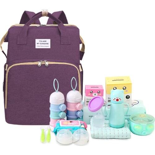 Waterproof Mummy Bag Portable Portable Folding Crib Multi-function Large-capacity Maternity Bag Baby Out-of-bed Backpack
