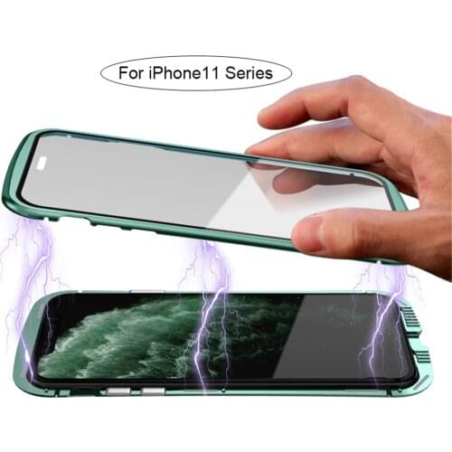 For iPhone11 iPhone11Pro iPhone11Promax Protective Cover Transparent New Magnetic Phone Shell Glass