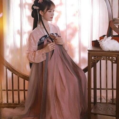 Elegant Vintage Dresses Women Hanfu Dress For Girl Modern Chinese Traditional Fairy Folk Dance Costume Performance Tang Dynasty