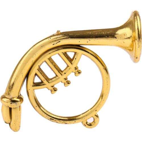 1/12 Dollhouse Miniature Musical Instrument Plastic Bend Brass Model Figures Toy Accessory