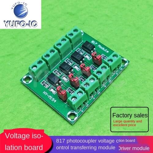 1PCS 4-Way Voltage Isolation Board 817 Coupler Voltage Control Transferring Module Drive Module Photoelectric Isolation Module
