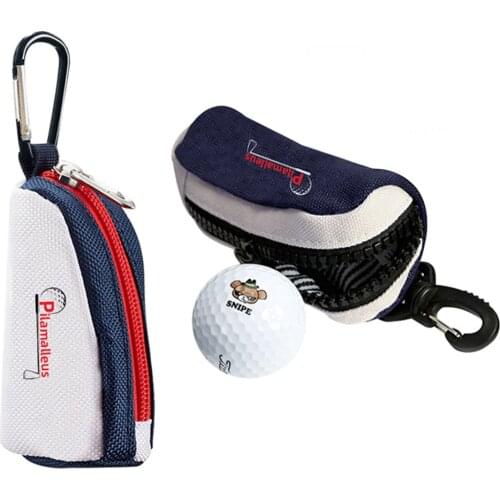 1 Pcs Mini Zipper Small Golf Ball Bag Portable Holder Storage 2 Balls Golf Waist Pouch Waterproof Outdoor Sports Accessories