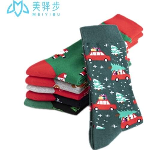 12 Pairs Christmas Socks Large Size Female or Male Christmas Socks Wholesale Manufacturer