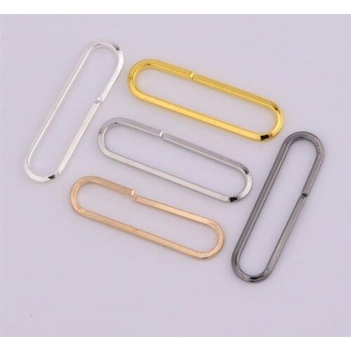 25 * 11mm hollow cutout oval copper ring pendant pendant connector square copper wire diy earring jewelry accessories material