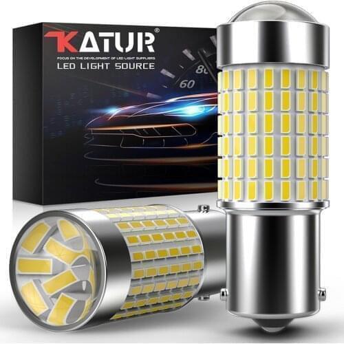 2x Signal Lamps 144SMD 1156 P21W BA15S Led Backup Reverse Light 1157 BAY15D 3157 3047 7443 W21W T20 LED Turn Signal Light Lamps