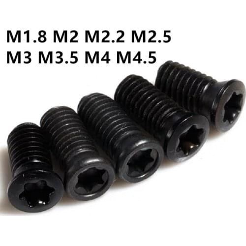50PCS M1.8 M2 M2.2 M2.5 M3 M3.5 M4 M4.5 Insert Torx Screw 12.9 Alloy Steel Replaces Carbide Inserts Cutter Bar Cnc Lathe Tool