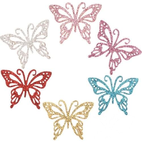 500PCS Kawaii butterfly Supplies Cute Hair Accessories for Girls Hair Bows Accessory for Making Hairclip Barrette Appliques