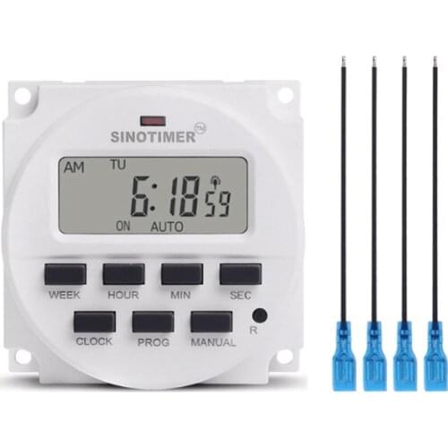 5V 9V 12V 24V 36V 48V 110V 220V Digital Timer Switch 7 Days Weekly Programmable Time Relay Control Programmer Built-in