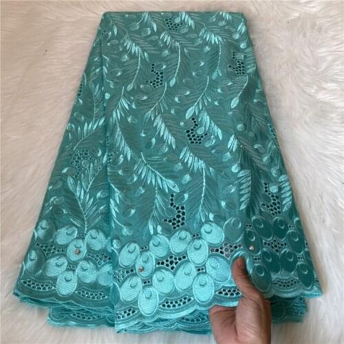 African Cotton Embroidery Swiss Dry Lace Fabric Swiss Voile Lace In Switzerlnd Nigerian Lace Fabric 2021 High Quality 7yards