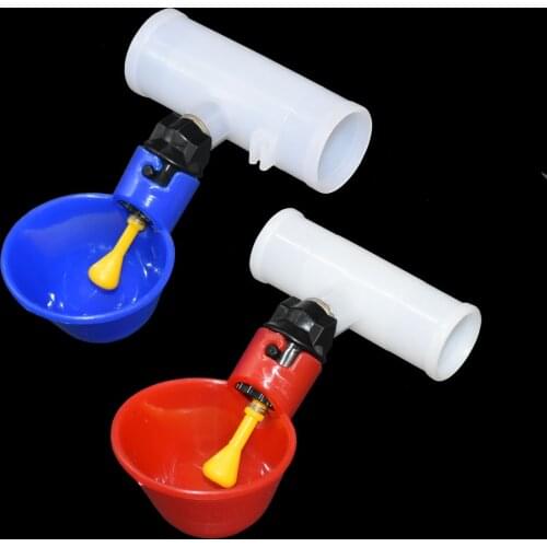 30 Set 20/25Mm Automatic Quail Drinker Chicken Waterer Bowl Straight Pipe With Yellow Nipple Farm Poultry Drinking Water System