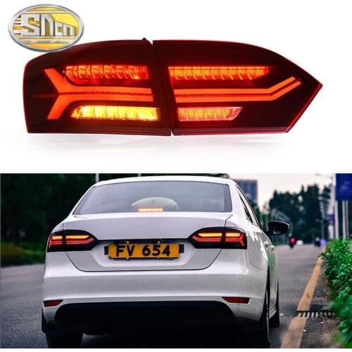 Car LED Taillight Tail Light For Volkswagen Jetta 2012 2013 2014 MK6 Rear Fog Lamp + Brake Light + Reverse + Dynamic Turn Signal