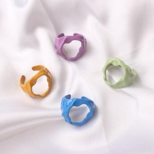 European and American New Trend Geometric Open Adjustable Irregular Finger Ring Creative Design Jewelry Anillo Event Girl Gift