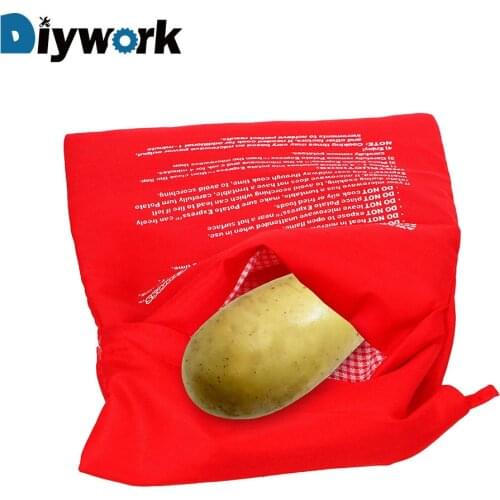 Microwave Baking Potatoes Bag Easy To Cook Steam Pocket Quick Fast Baked Potatoes Rice Pocket Washable Cooker Bag