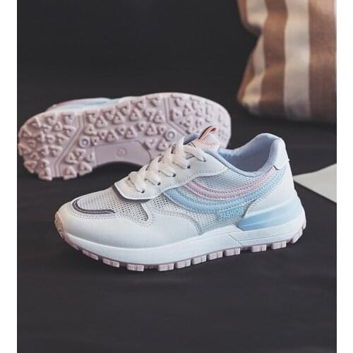 Summer Womens Shoe Mesh Casual Shoes Breathable Running Shoe Light Sports Shoe Colorful Forrest Shoes Student Sweet Collocation