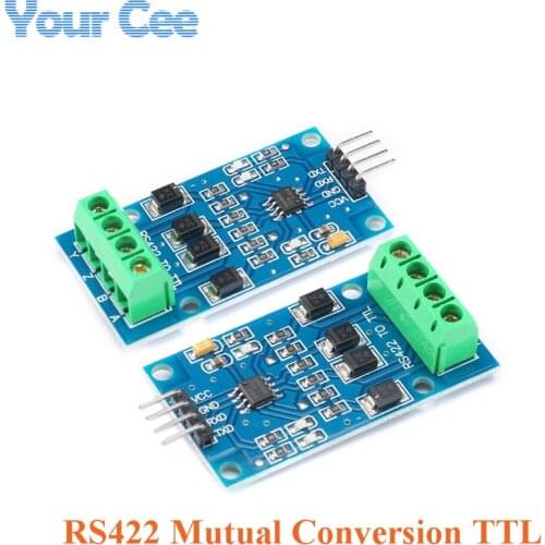 Converter Module RS422 Mutual Conversion TTL Bidirectional Signal Full Duplex 422 to Single-chip MAX490 to TTL Module