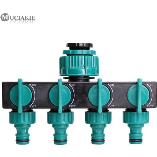 MUCIAKIE 1PC 1/2 3/4 1'' Female Threaded Tap Water Splitter Connectors w/ Shut Off to Quick Adapter Garden Irrigation Fittings