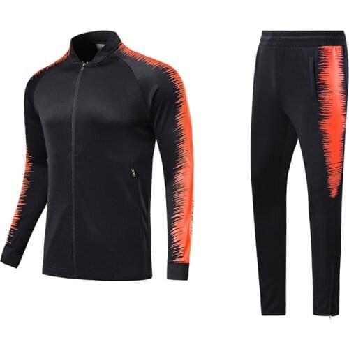 Mens Sports Suits Football Uniform Set Tracksuits Long Sleeve Jacket Training Soccer Jerseys Outdoor Sports Running Suits