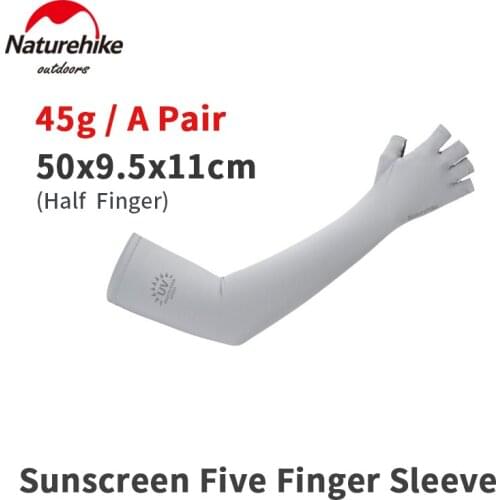 Naturehike Summer Sun UV Protection Ice Sleeves Woman/Man Running Fishing Fishing Long Gloves Half/Full Finger Non-Slip Gloves