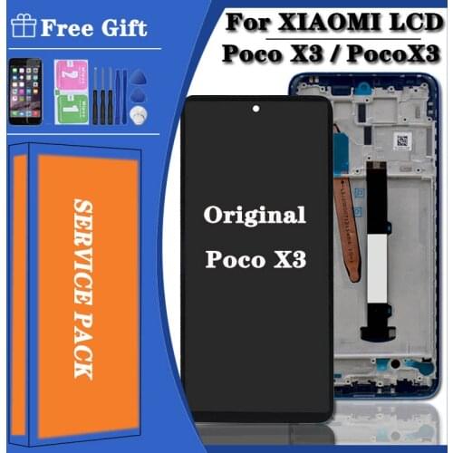 Original Poco X3 6.67'' For Xiaomi Poco X3 NFC LCD With Touch Screen Digitizer Assembly For Xiaomi PocoX3 Lcd Display M2007J20CG
