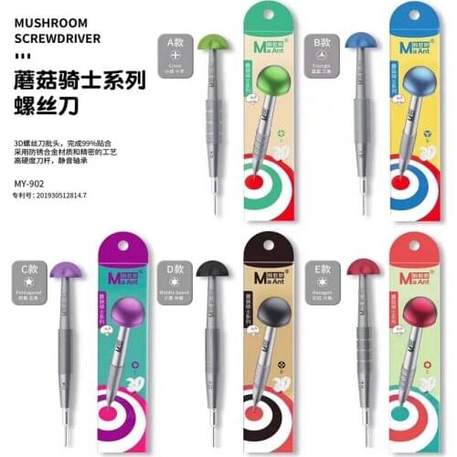 MaAnt MY-902 3D Color Mushroom Head Screwdriver High Hardness Anti AS Qianli Jabe JC JCID AIXUN