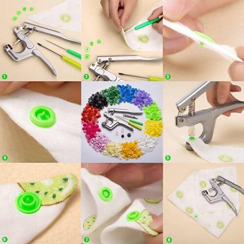 Plastic Snaps Button Fasteners KAM T5 Bag Folder Button Resin Garment Accessories For Baby Clothes Snap Pliers Sewing tools