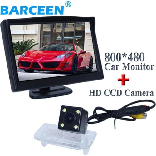 Fit for Benz B class wire car parking camera 170 wide viewing degree+universal car monitor bring 5" wide screen HD LCD 800*480