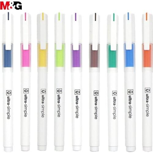 10pcs/lot MG 0.5mm Ultra-simple soft Color pen creative writing painting pens gift school office stationery supplies
