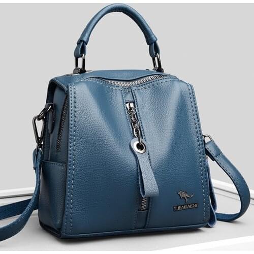 Genuine Brand Soft Leather Backpacks High Quality Mochilas Fashion Bagpack Ladies Sac A Dos Mini Female Backpack Shoulder Bag