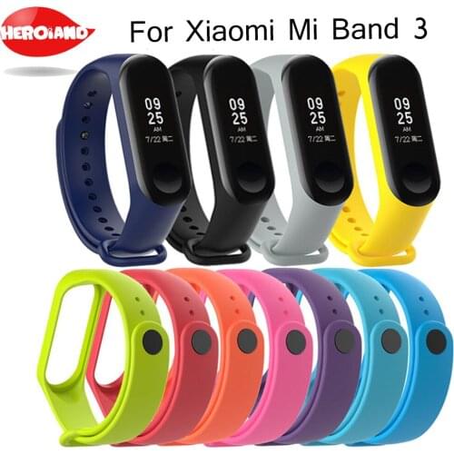 Sport for Mi Band 3 Strap wrist strap for Xiaomi mi band 3 sport Silicone Bracelet for xiaomi Mi band 3 band3 smart watch band