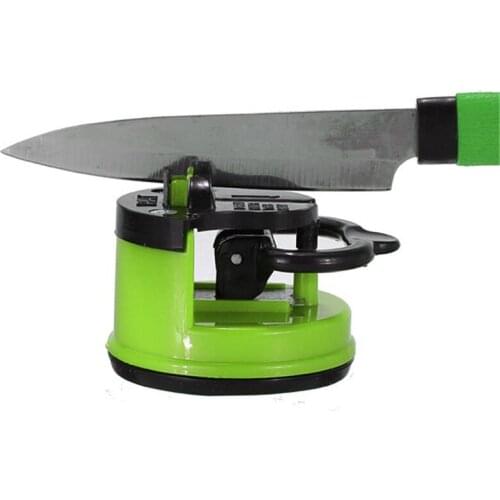 3 Colors steel Knife Sharpener with suction pad Scissors Grinder Secure Suction Chef Pad Kitchen Sharpening Tool