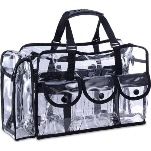 PVC Hair Scissors Bag Large Capacity Big Storage Space Makeup Tools Case Transparent Pocket Hairdressers Scissors Tijeras U1009